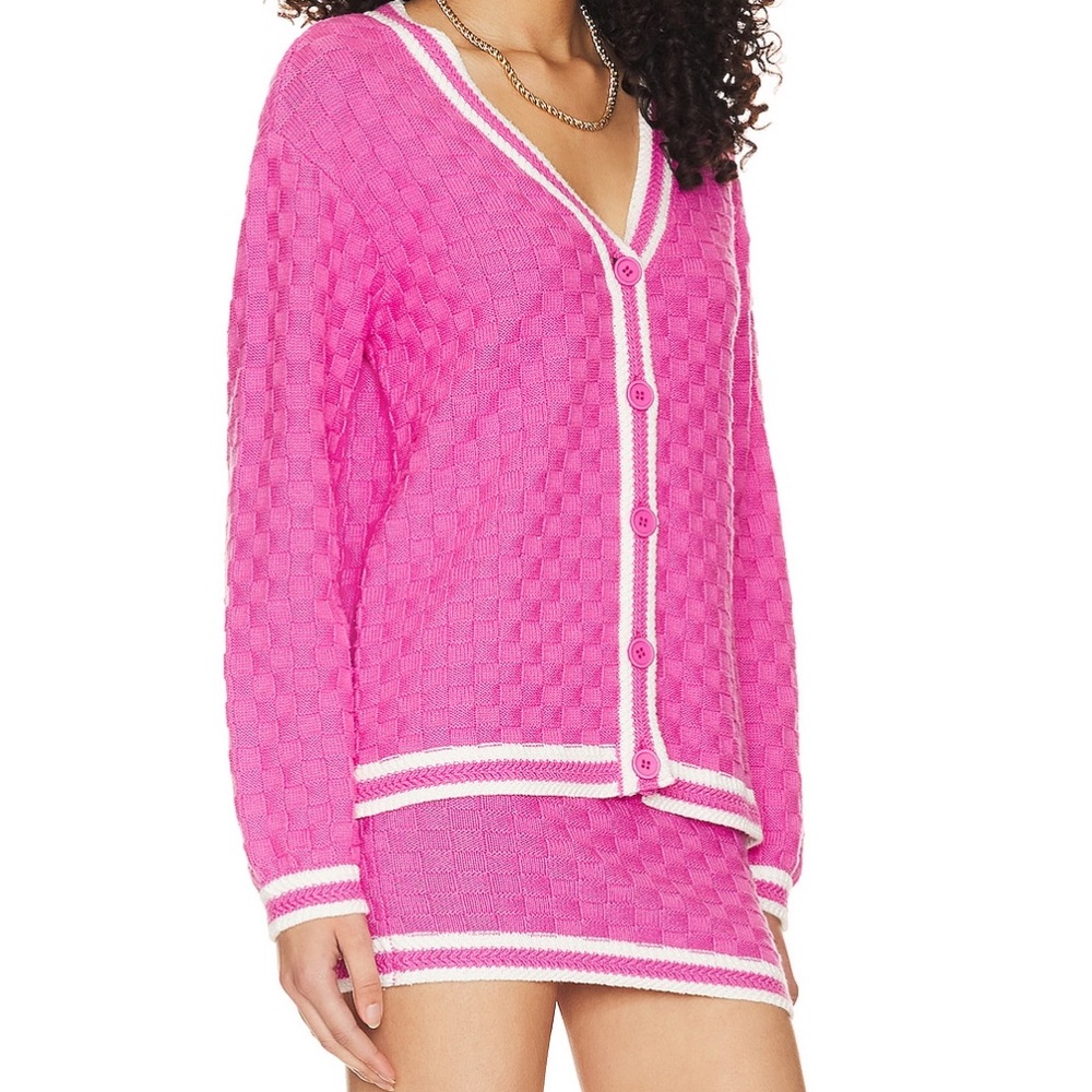 Lovers and Friends Pink Knit Cardigan - Size Large